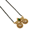 Royal Emerald Dual Peacock Mangalsutra Necklace