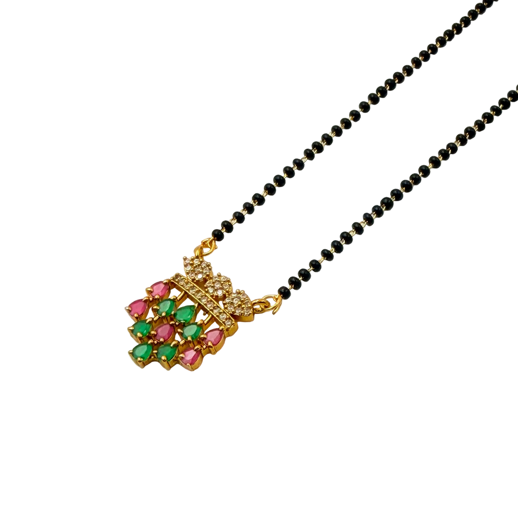 Floral Lattice Multicolor Mangalsutra Necklace