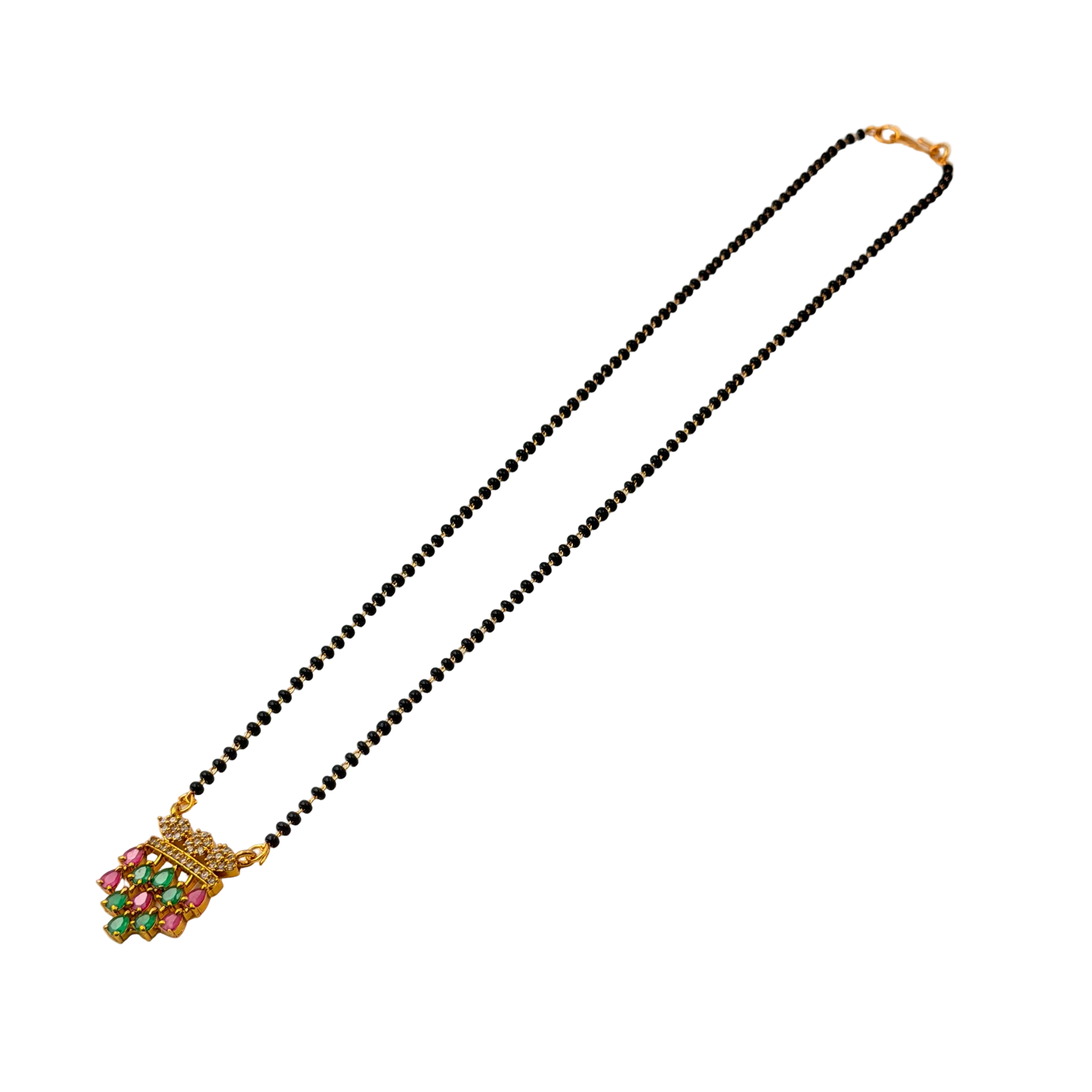 Floral Lattice Multicolor Mangalsutra Necklace