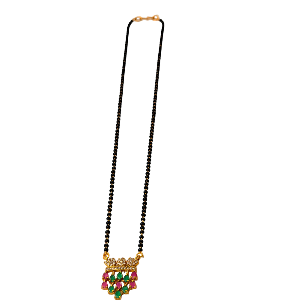 Floral Lattice Multicolor Mangalsutra Necklace
