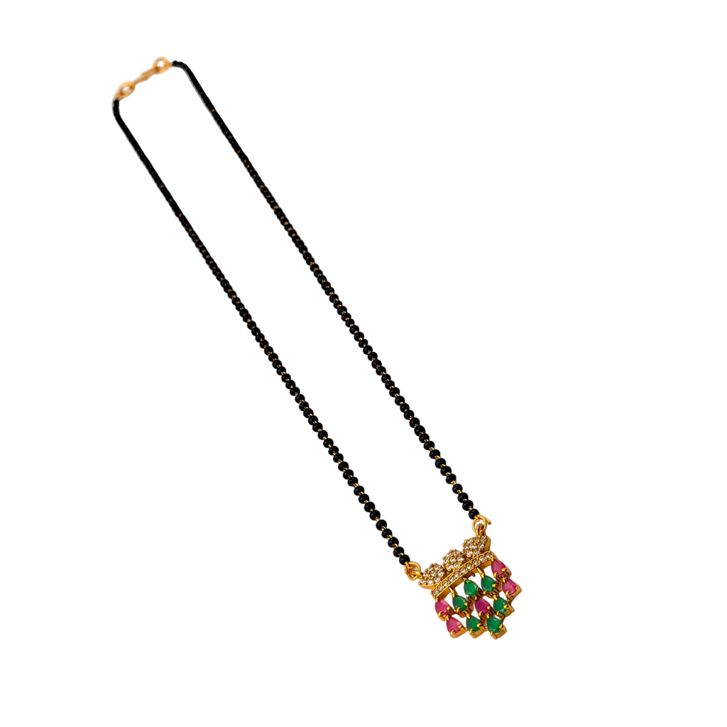 Floral Lattice Multicolor Mangalsutra Necklace