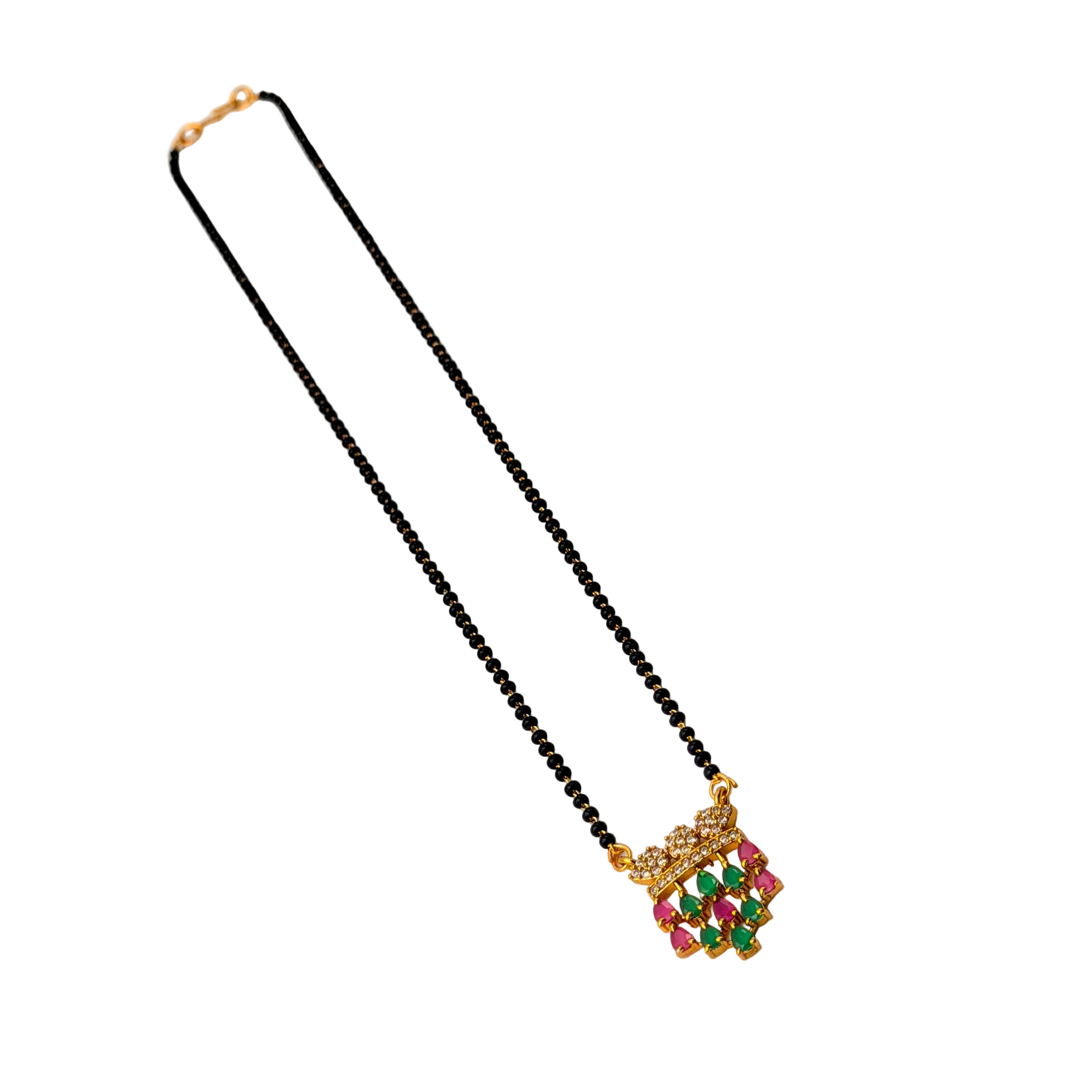 Floral Lattice Multicolor Mangalsutra Necklace