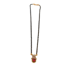 Ruby Teardrop Floral Mangalsutra Necklace