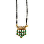 Emerald Drop Crown Mangalsutra Necklace