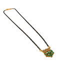 Emerald Drop Crown Mangalsutra Necklace
