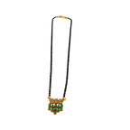 Emerald Drop Crown Mangalsutra Necklace