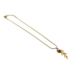 Golden Rose Vine Pendant Necklace