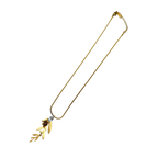 Golden Rose Vine Pendant Necklace
