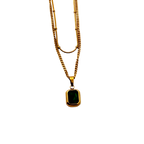 Emerald Cut Minimal Pendant Necklace