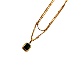 Emerald Cut Minimal Pendant Necklace