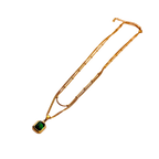 Emerald Cut Minimal Pendant Necklace