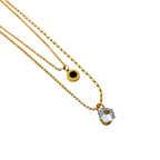 Evil Eye Solitaire Drop Necklace
