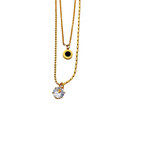 Evil Eye Solitaire Drop Necklace