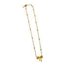 Golden Bow Charm Necklace