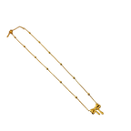 Golden Bow Charm Necklace
