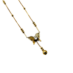 Butterfly Drop Charm Necklace