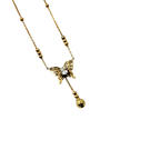 Butterfly Drop Charm Necklace