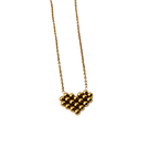 Beaded Heart Charm Necklace