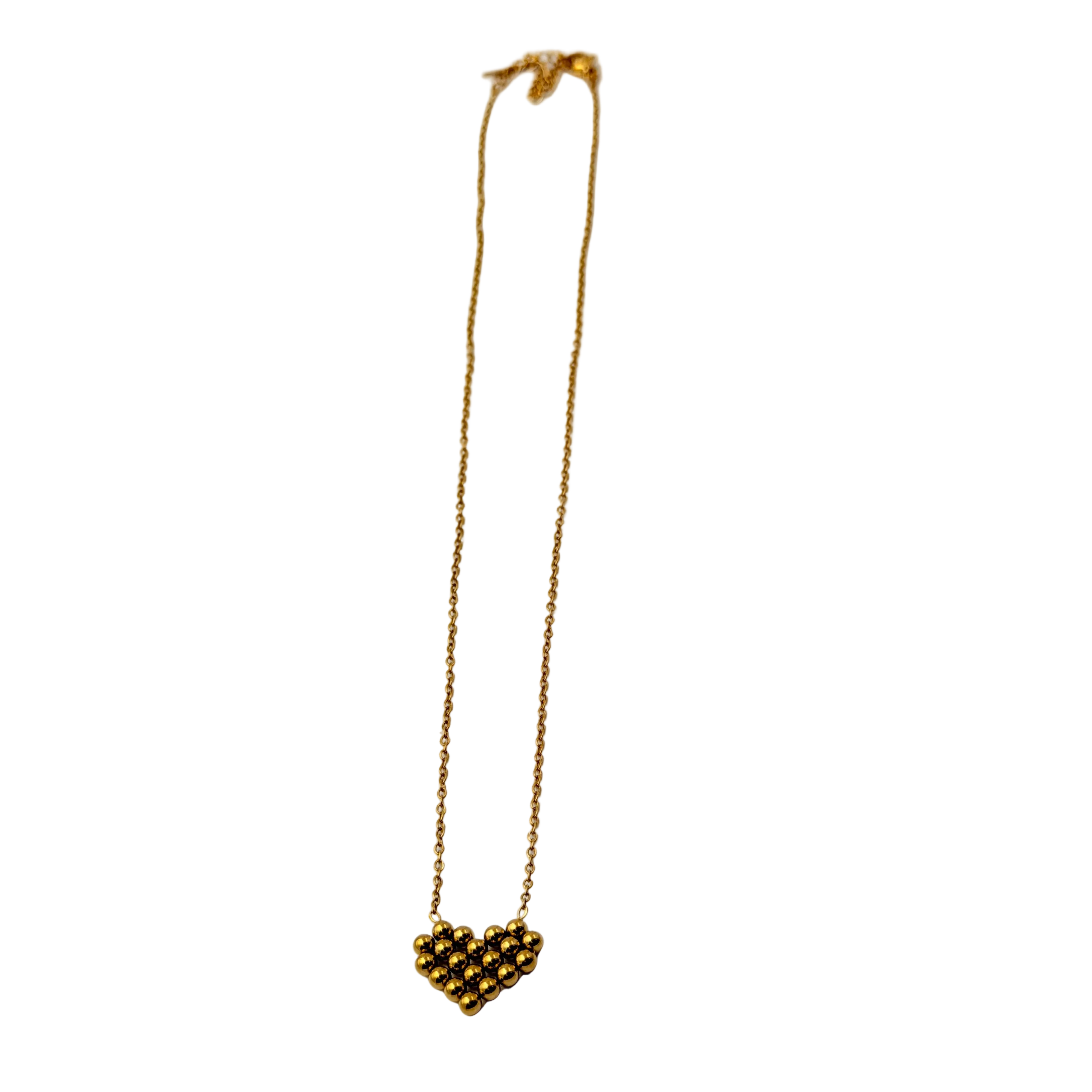 Beaded Heart Charm Necklace