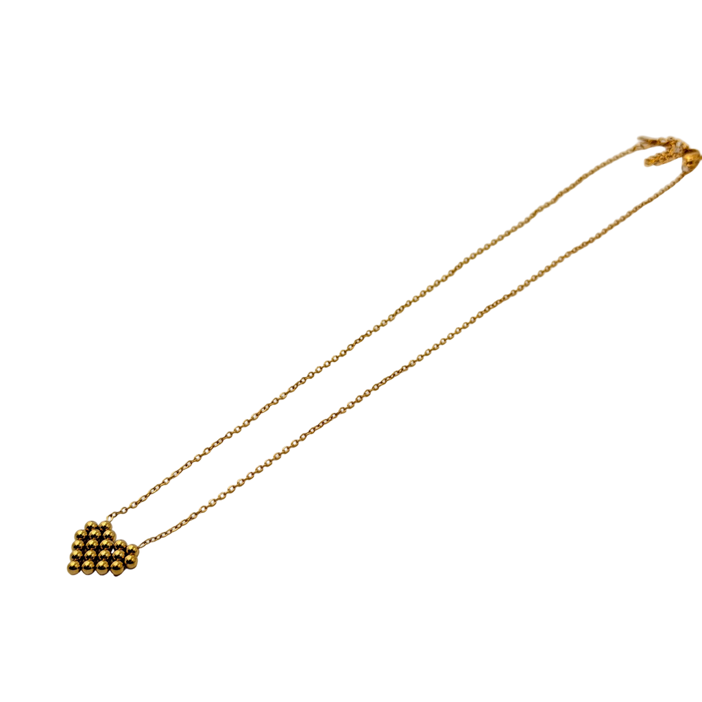 Beaded Heart Charm Necklace