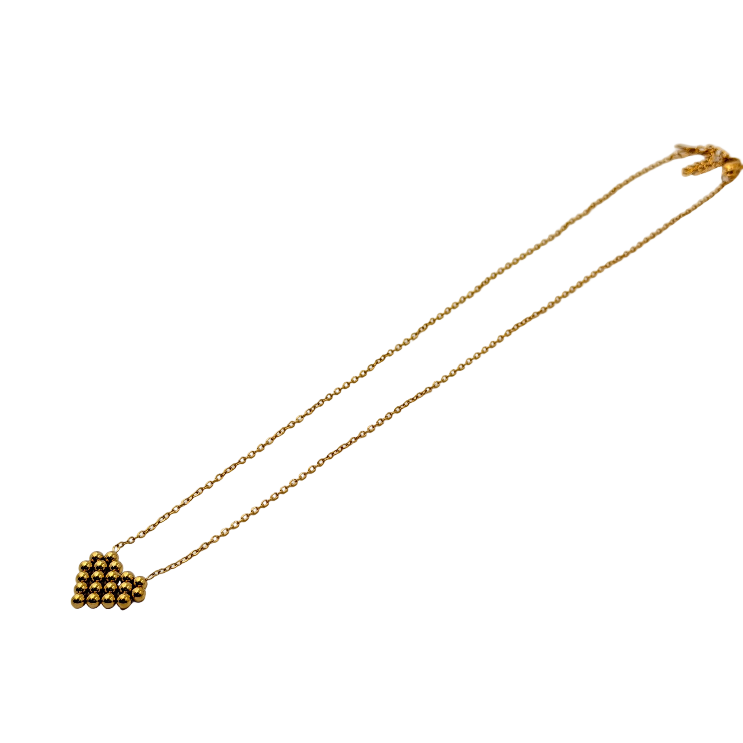 Beaded Heart Charm Necklace