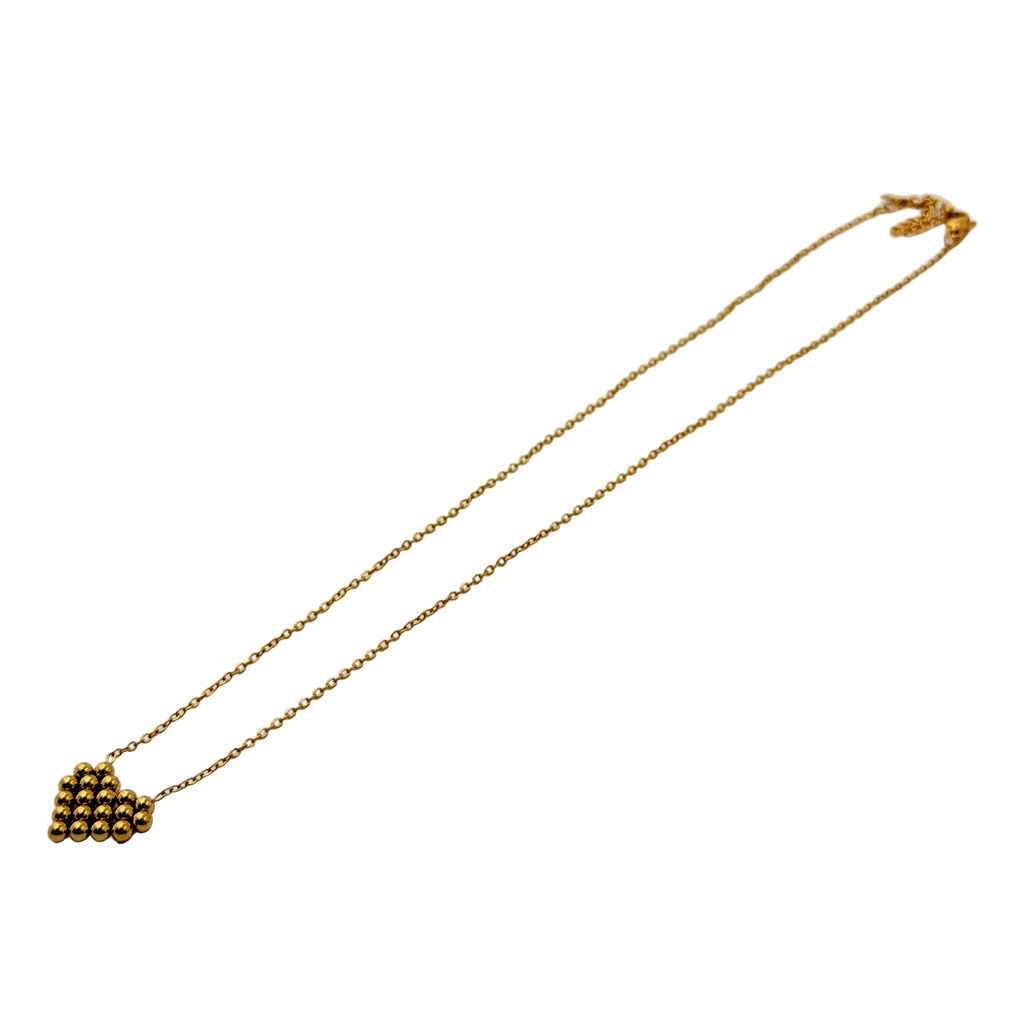 Beaded Heart Charm Necklace