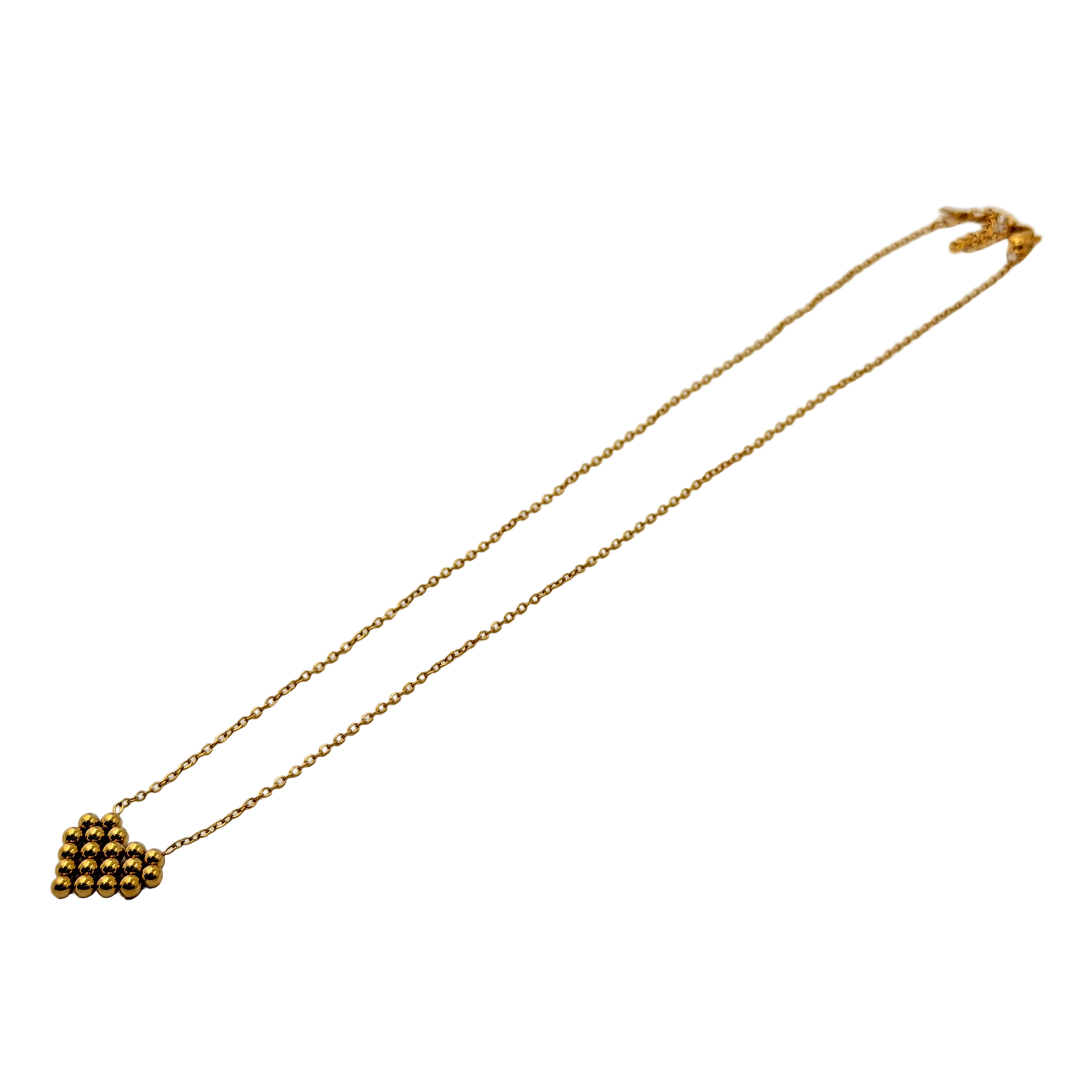 Beaded Heart Charm Necklace