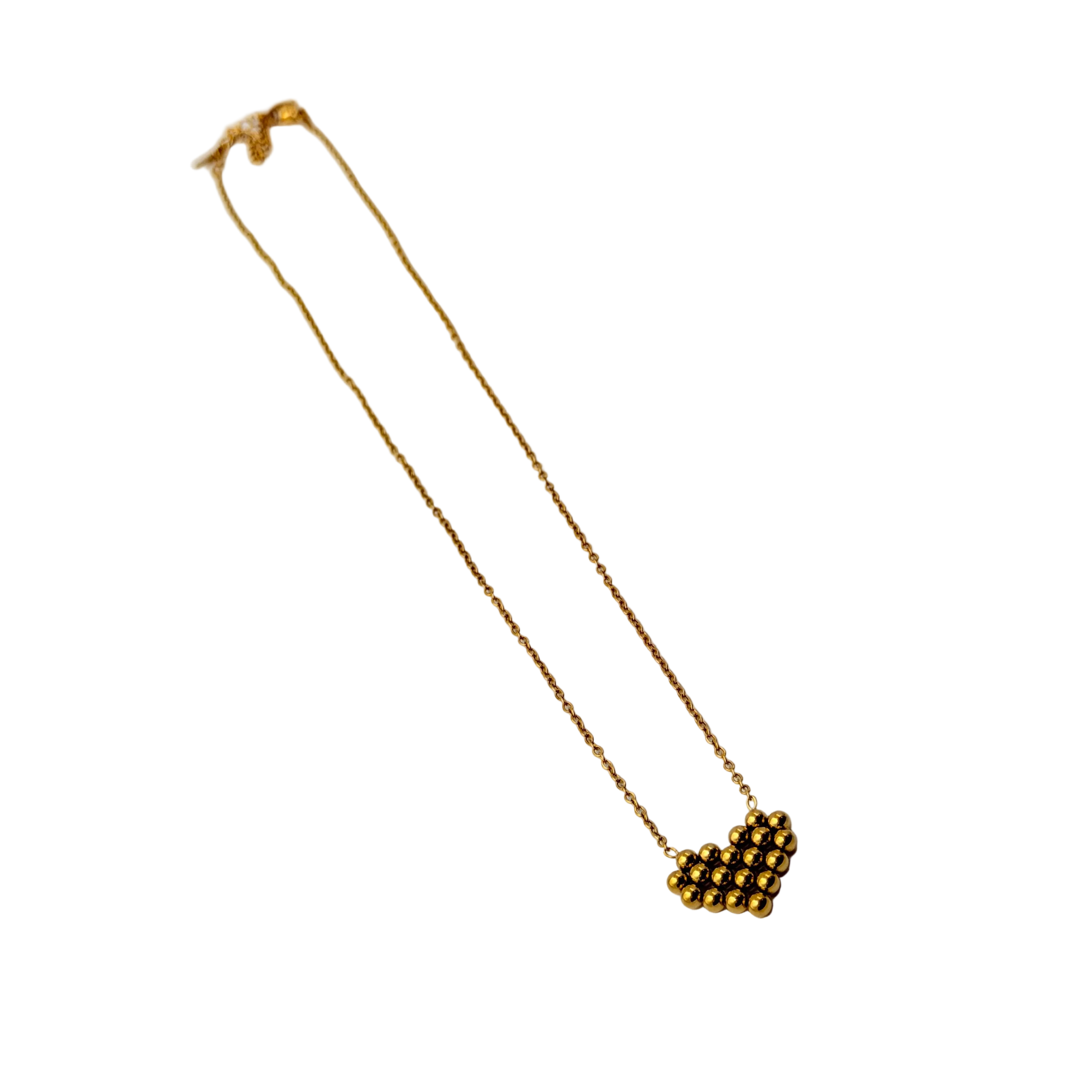 Beaded Heart Charm Necklace