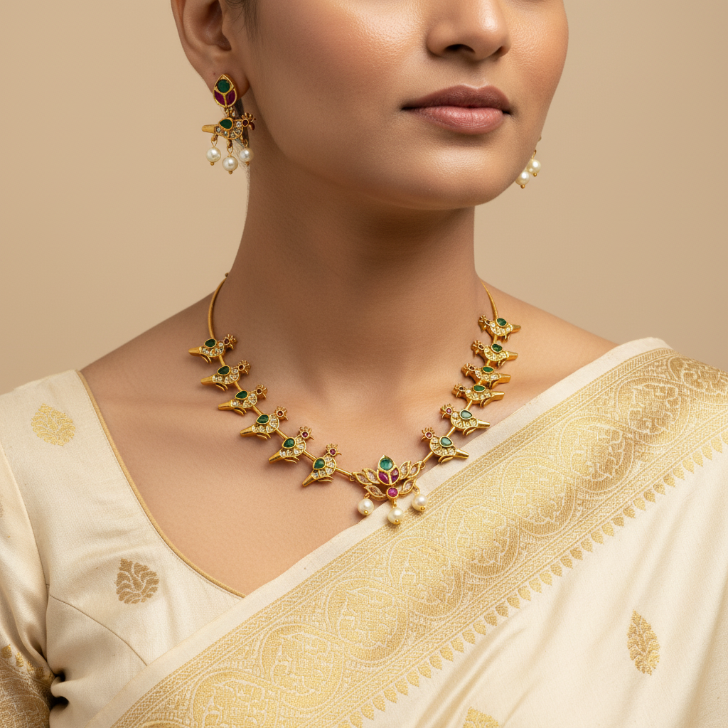 Heritage Peacock Necklace Set