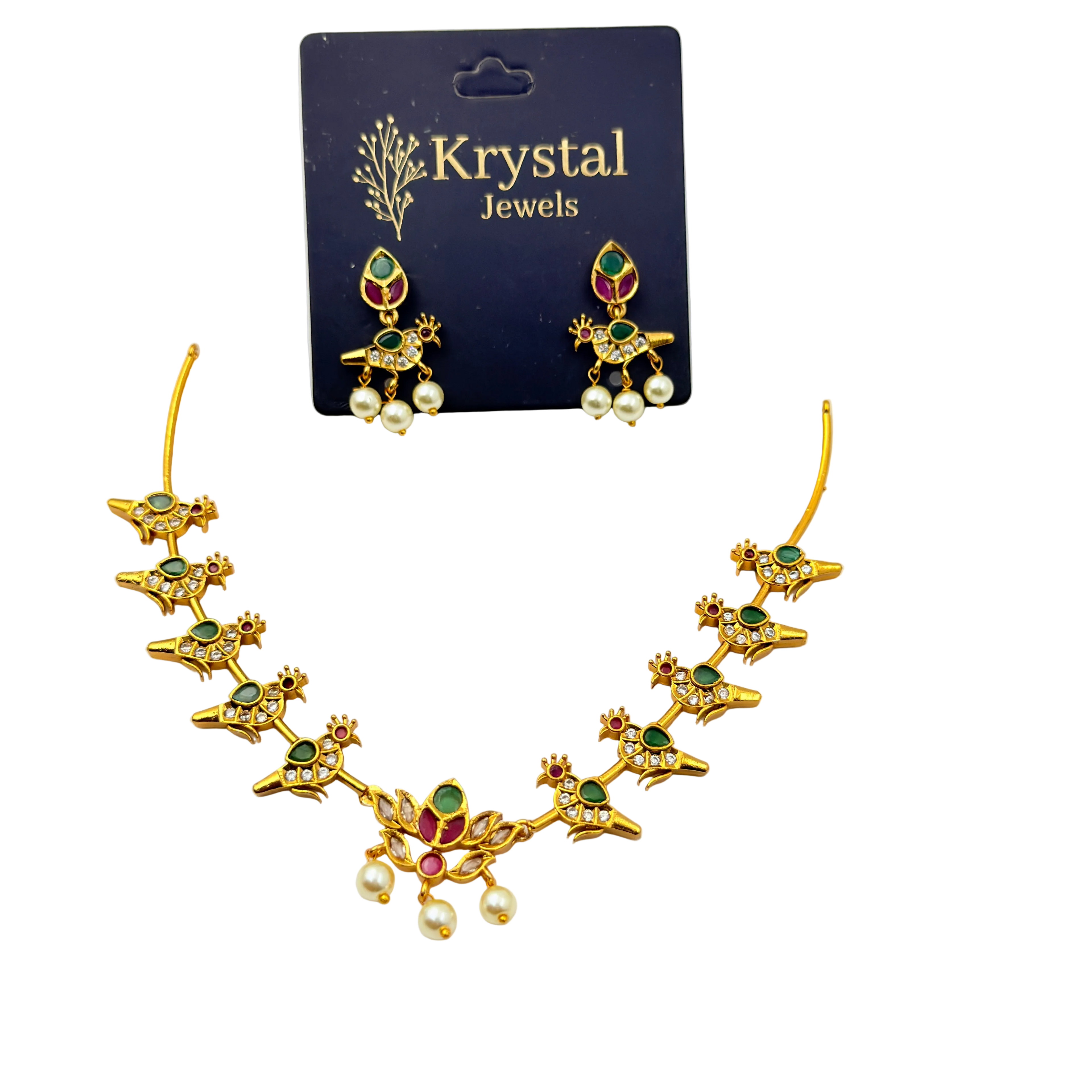Heritage Peacock Necklace Set