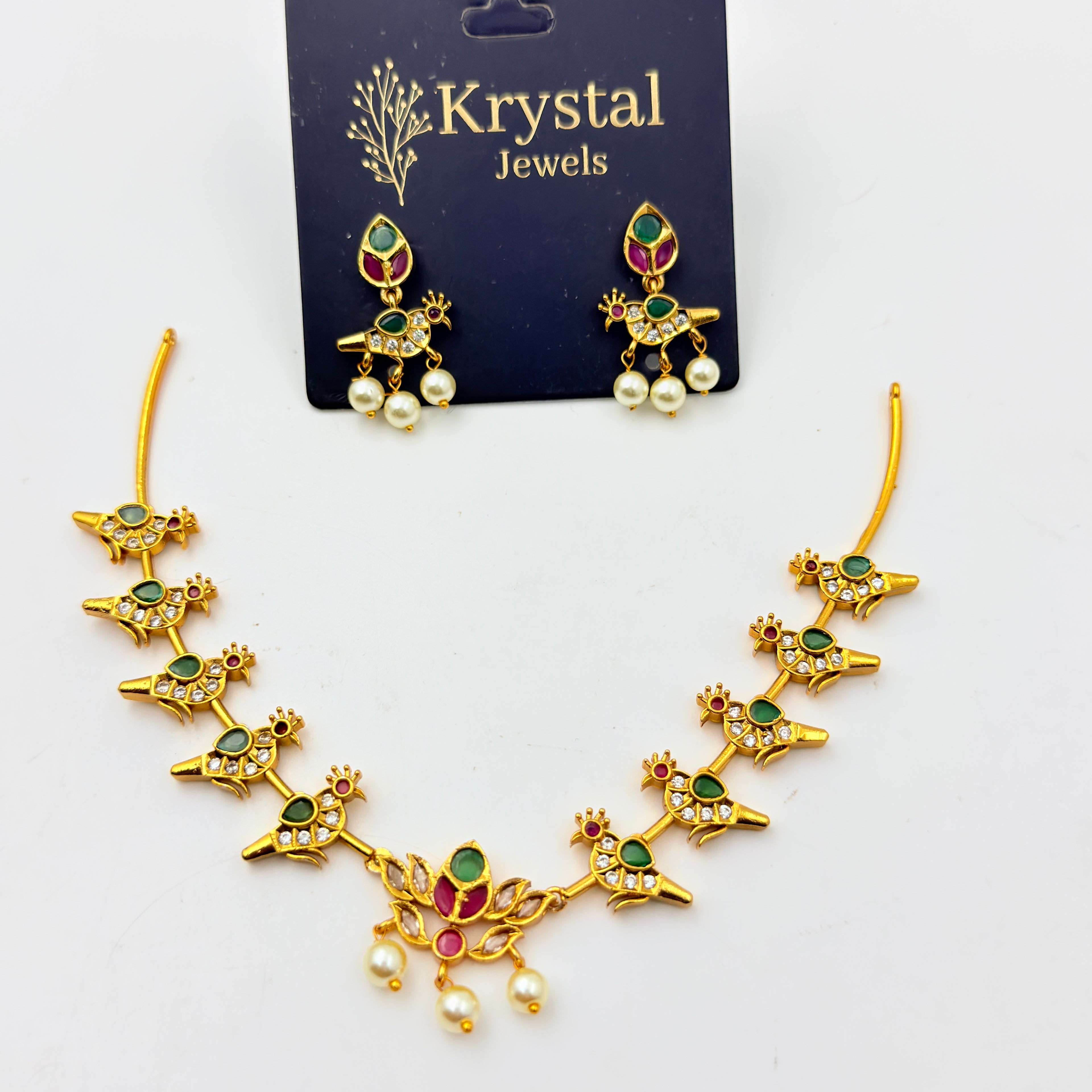 Heritage Peacock Necklace Set