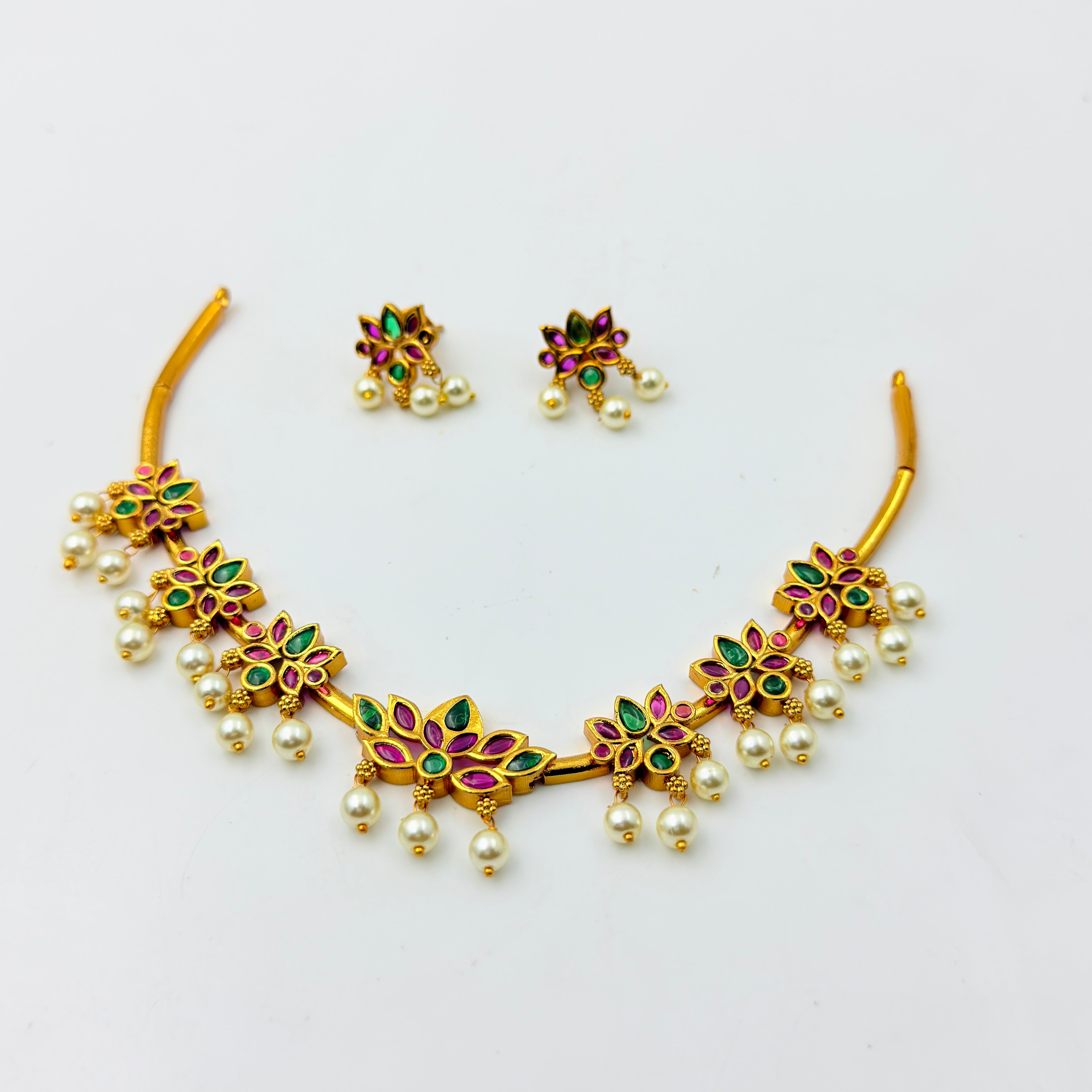 Vibrant Floral Necklace Set