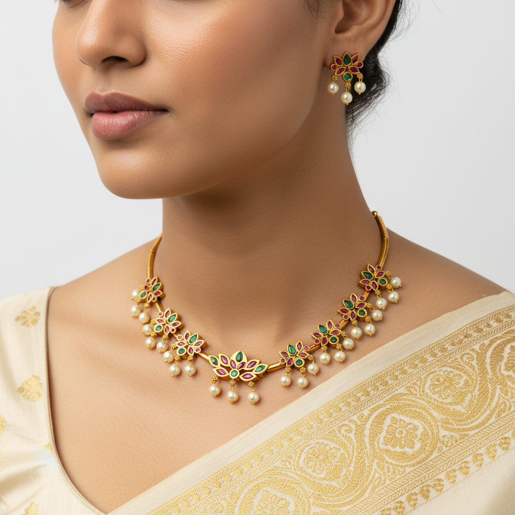 Vibrant Floral Necklace Set