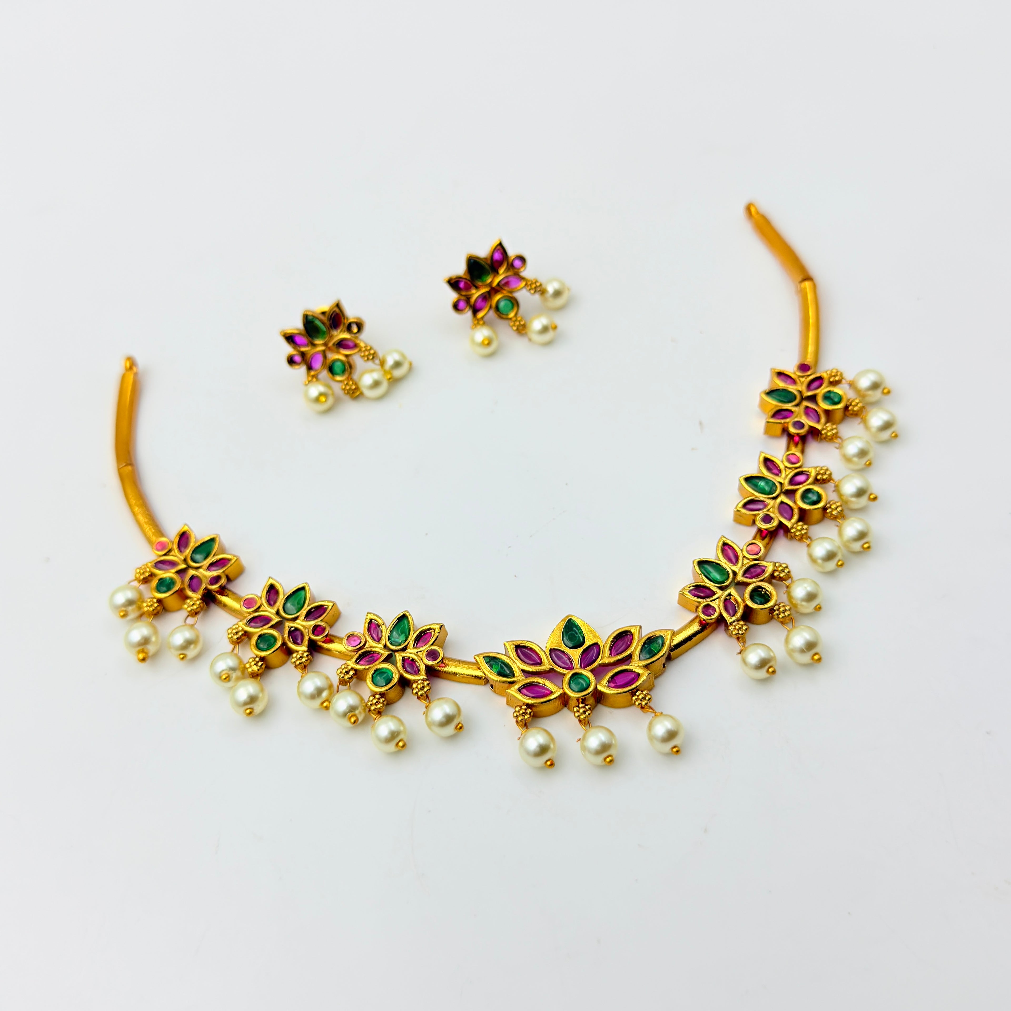 Vibrant Floral Necklace Set
