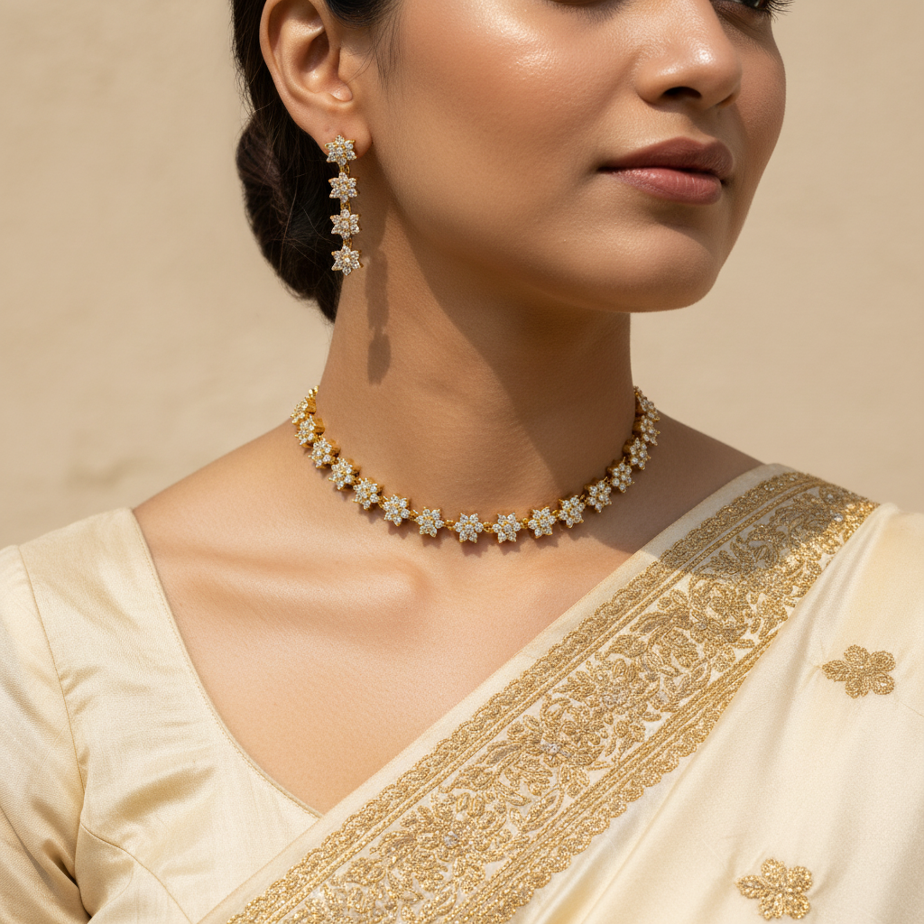 Elegant Floral Necklace Set