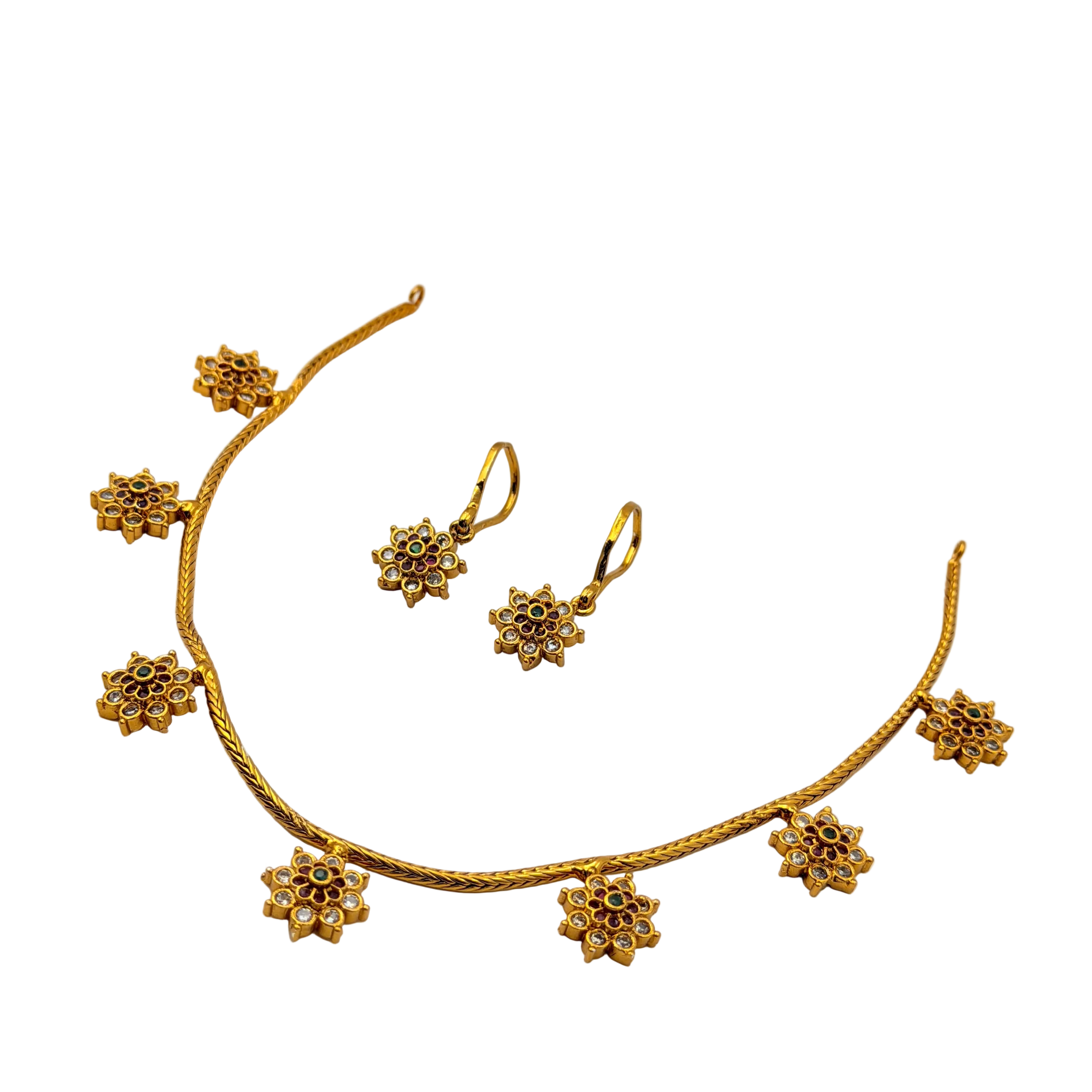 Minimal Floral Necklace Set