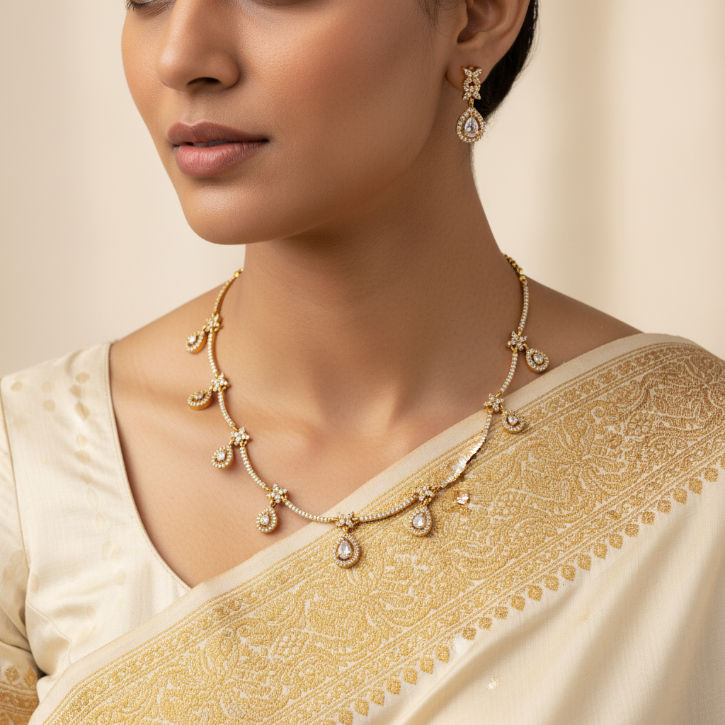 Elegant Teardrop Necklace Set