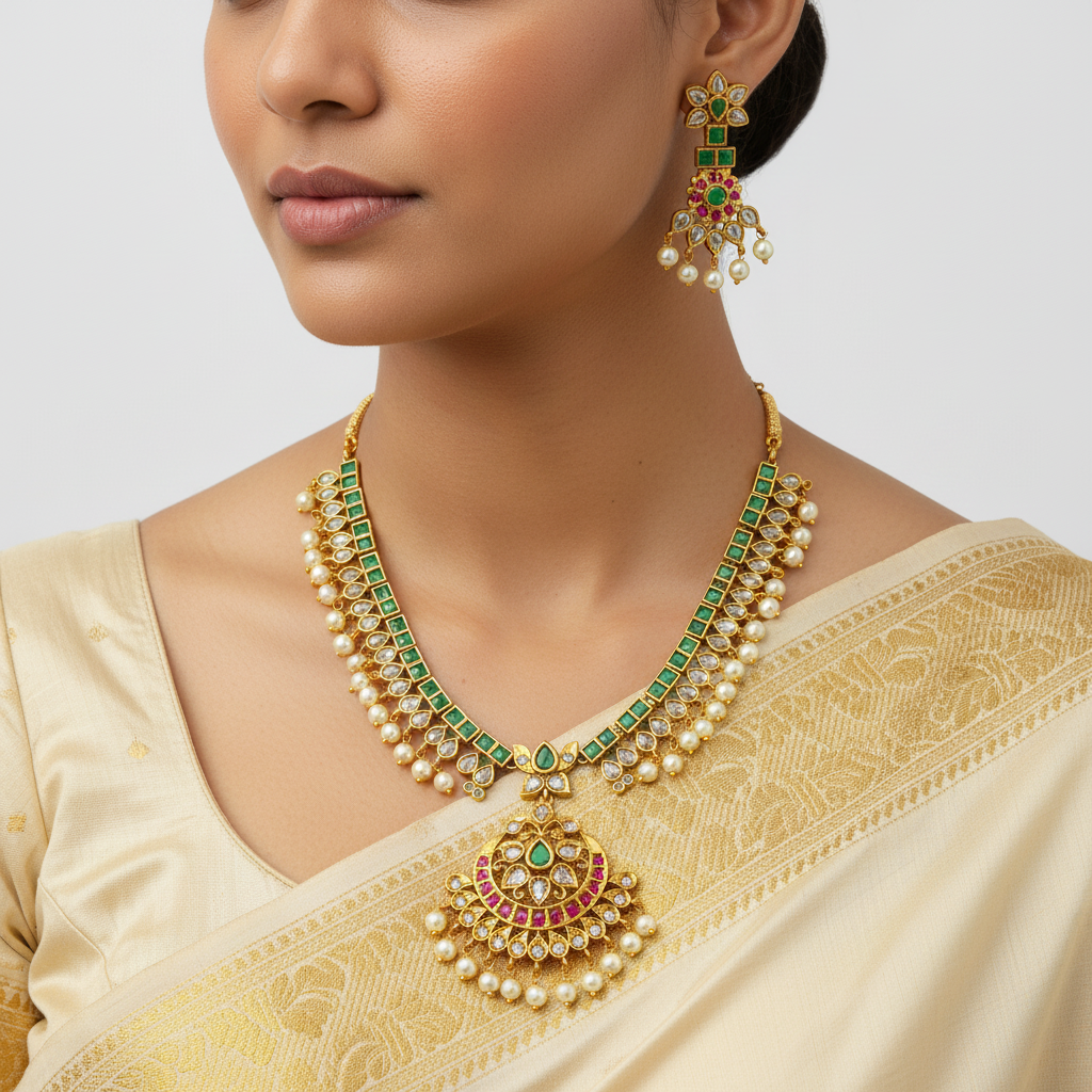 Royal Kundan Necklace Set