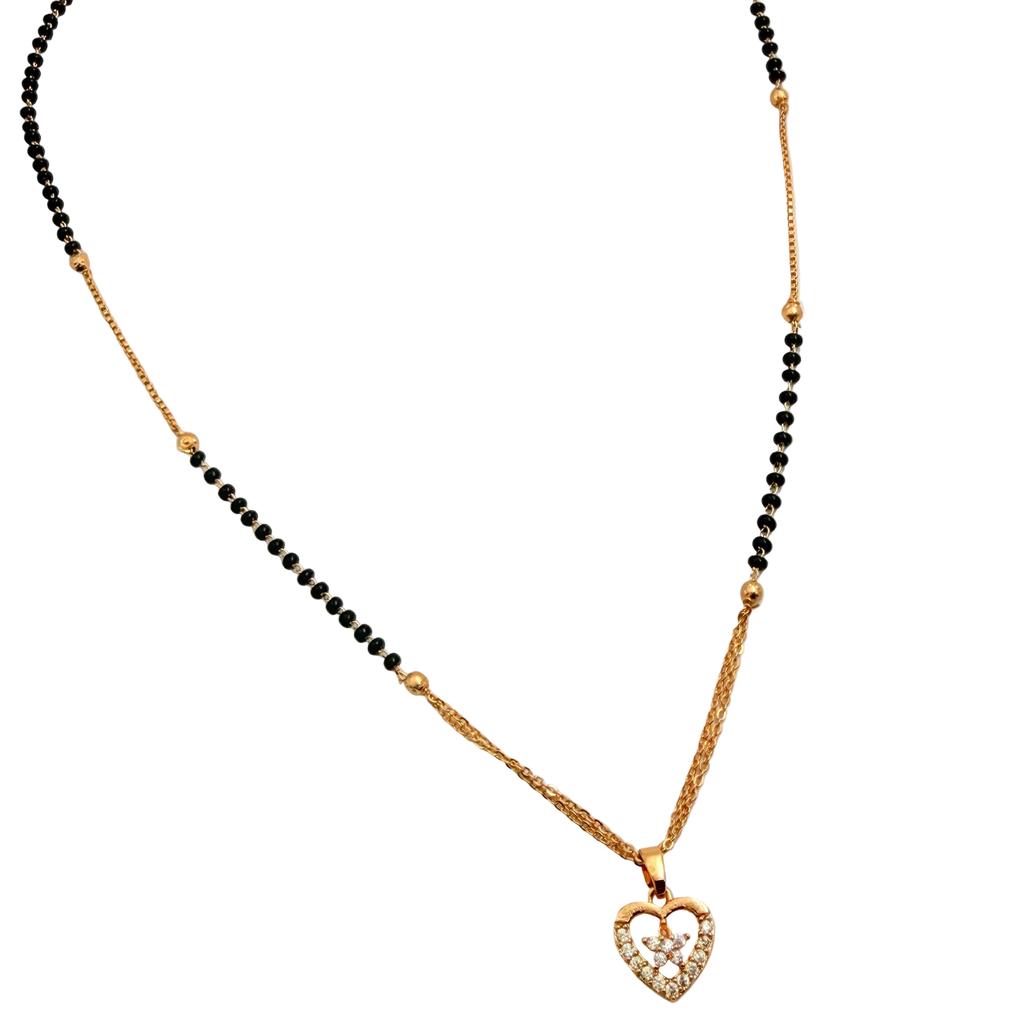 Elegant Heart Mangalsutra Necklace