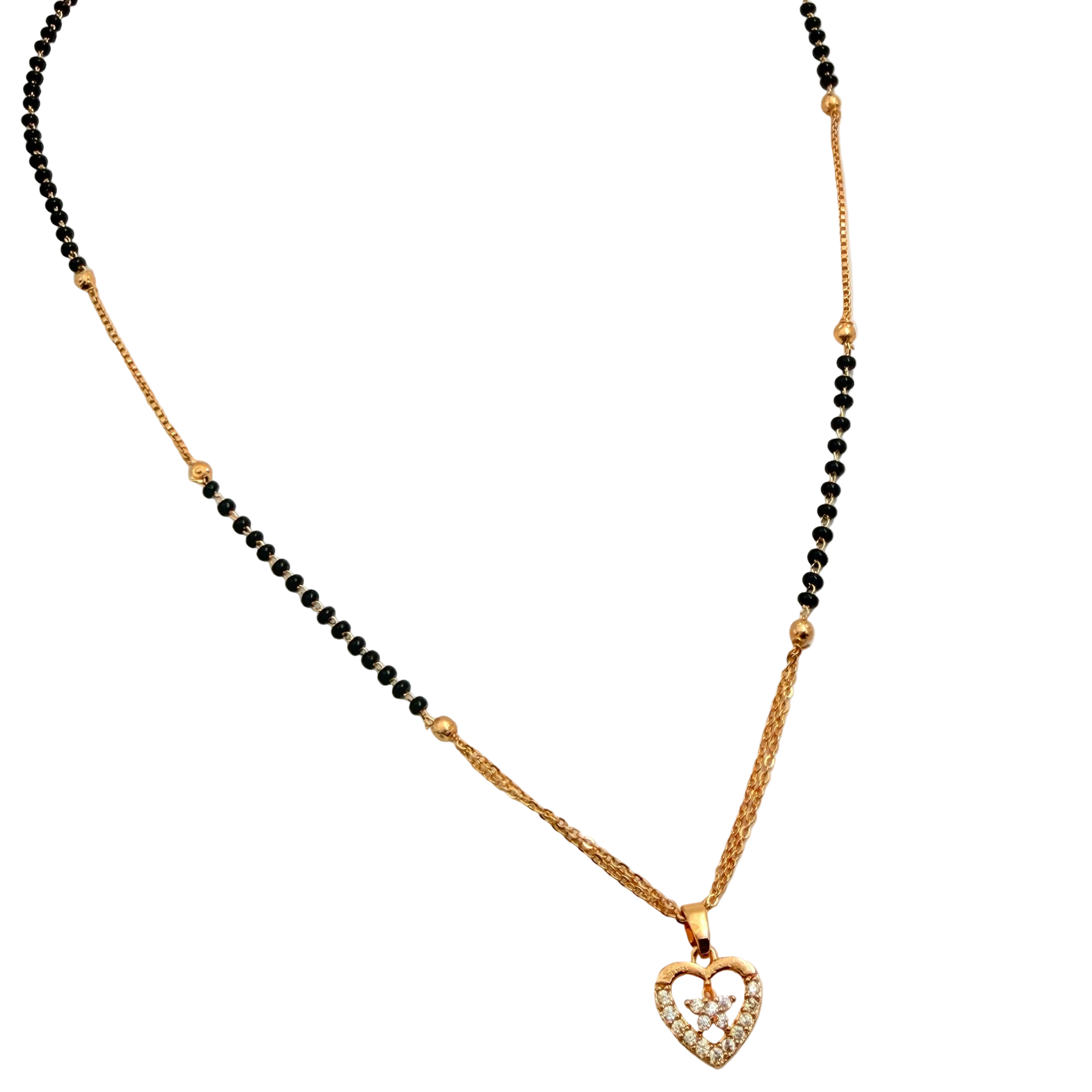 Elegant Heart Mangalsutra Necklace
