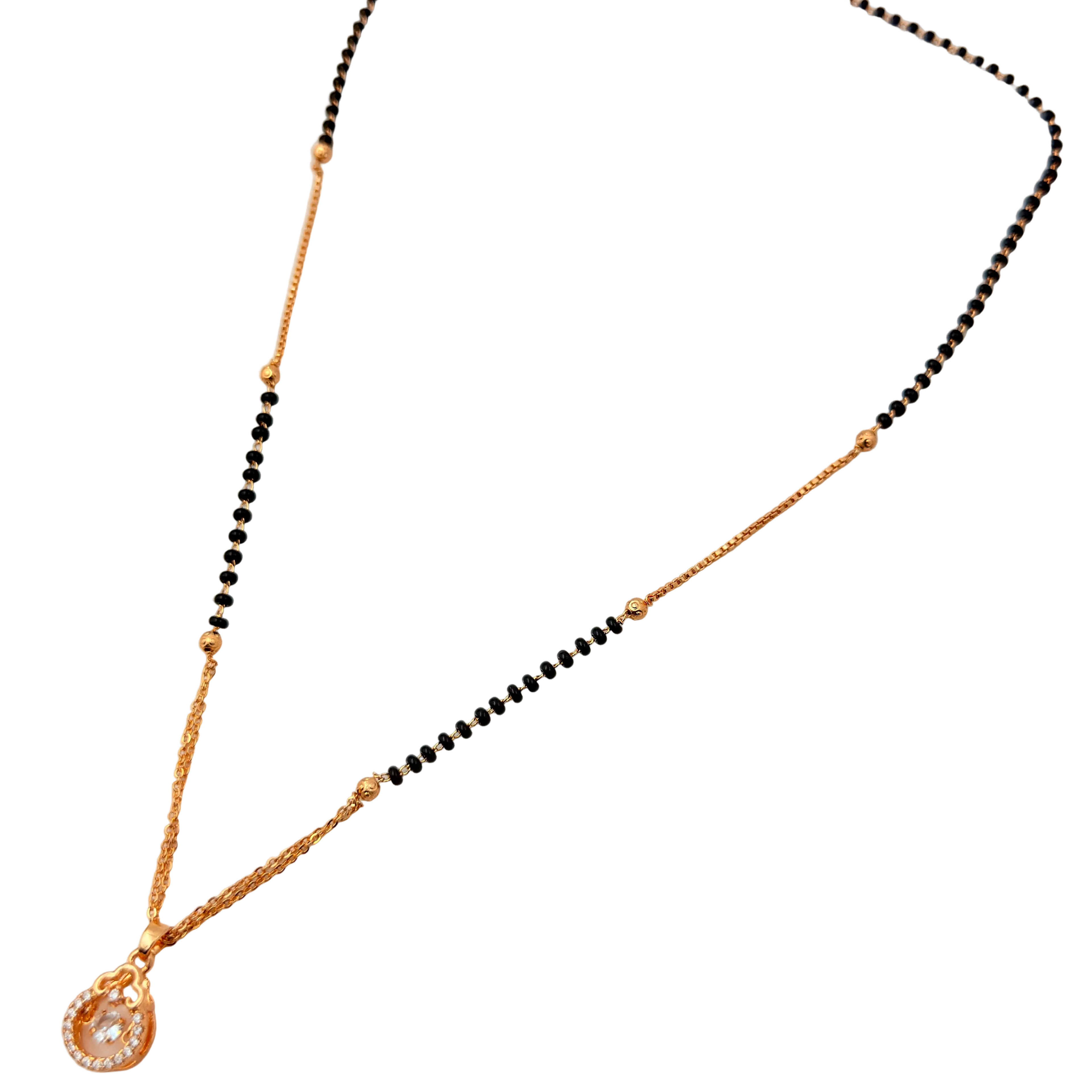 Graceful Teardrop Mangalsutra Necklace