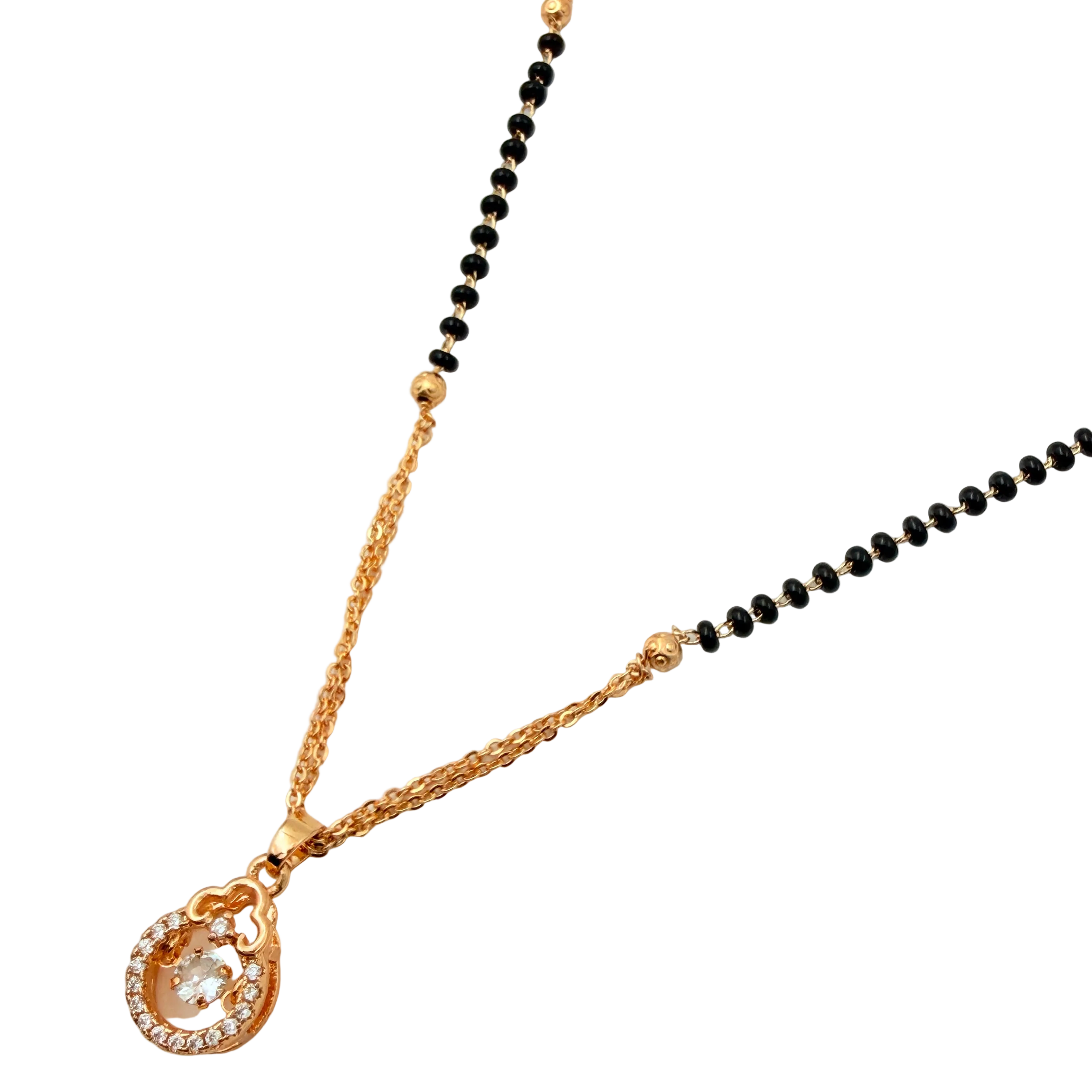Graceful Teardrop Mangalsutra Necklace