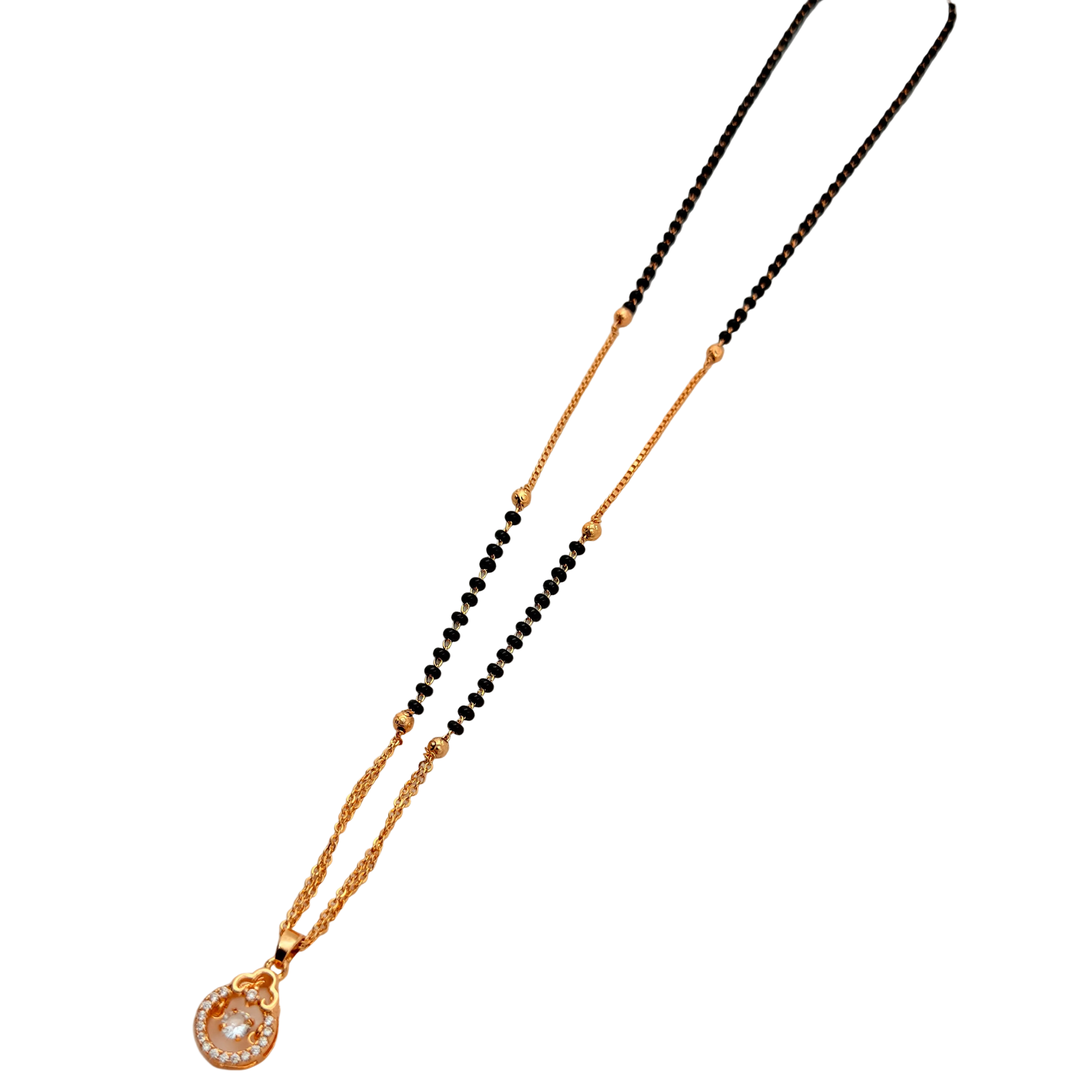 Graceful Teardrop Mangalsutra Necklace