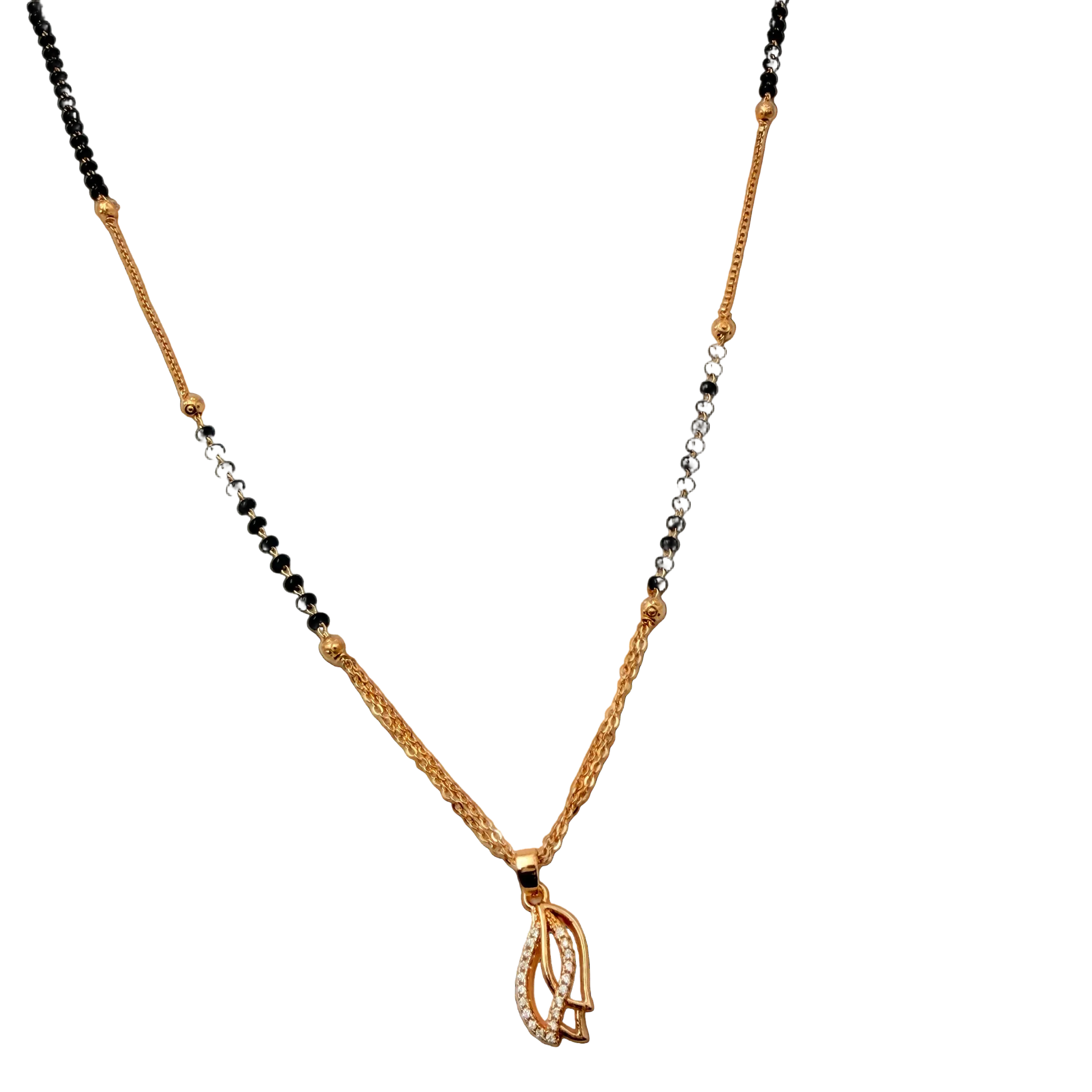 Radiant Leaf Mangalsutra Necklace