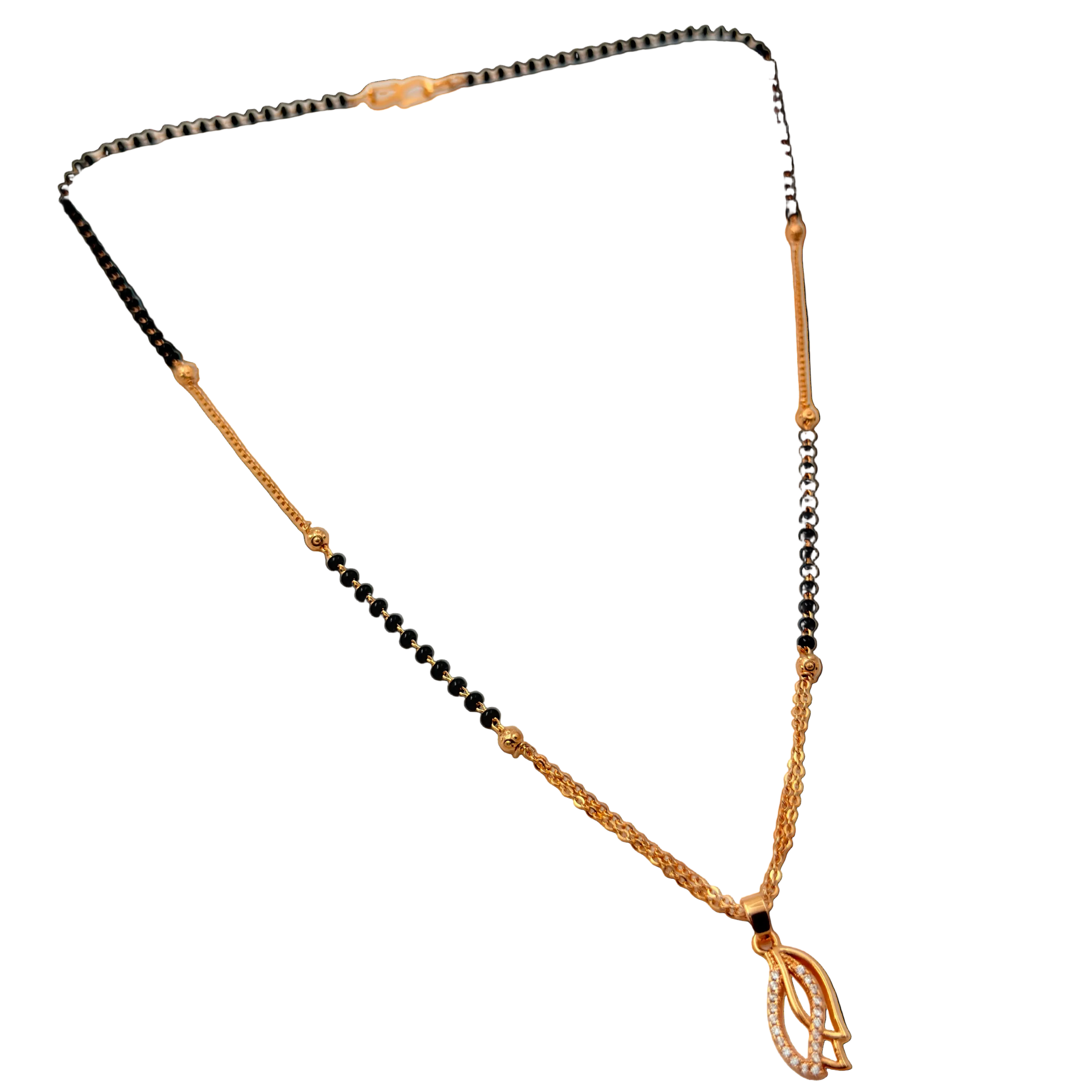 Radiant Leaf Mangalsutra Necklace