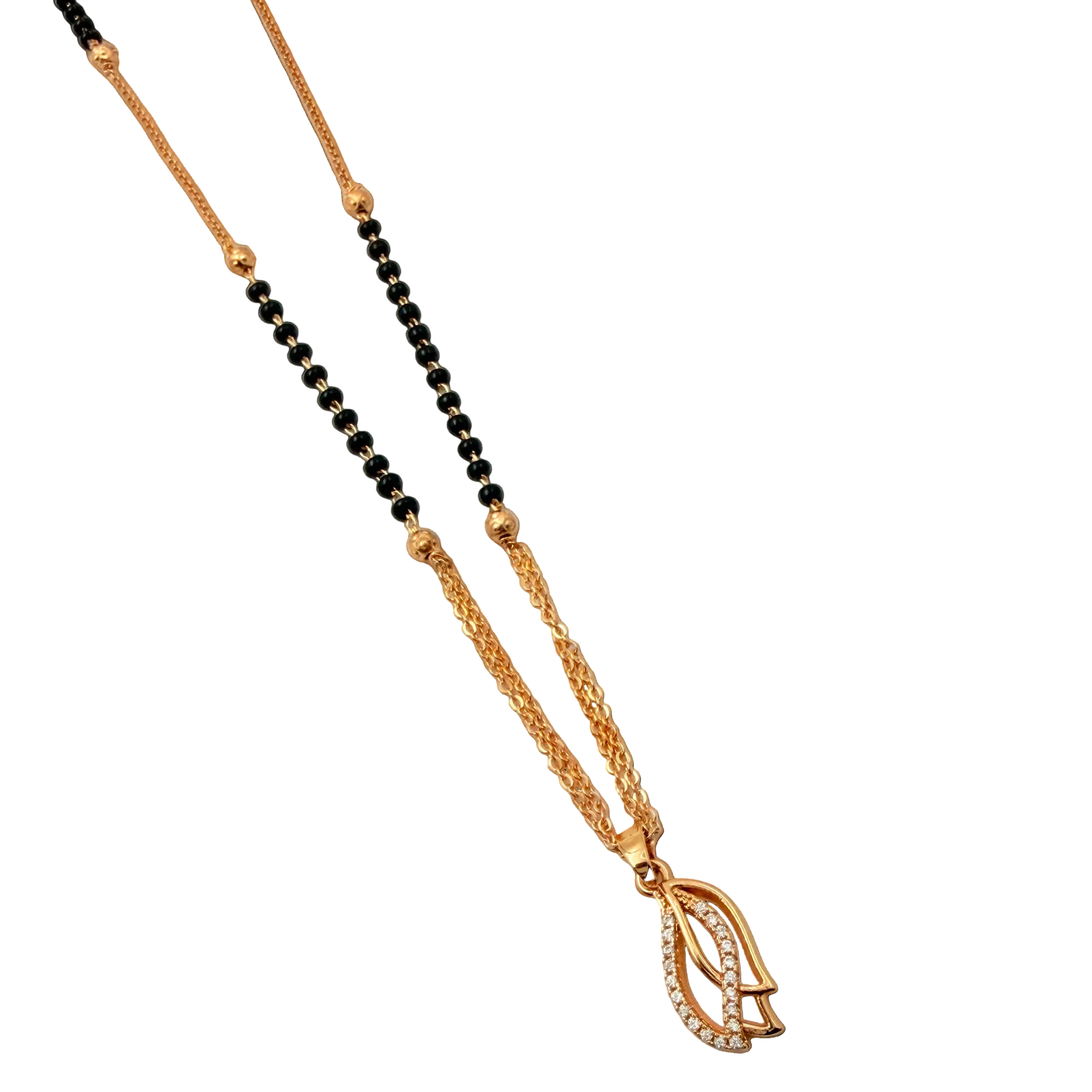 Radiant Leaf Mangalsutra Necklace