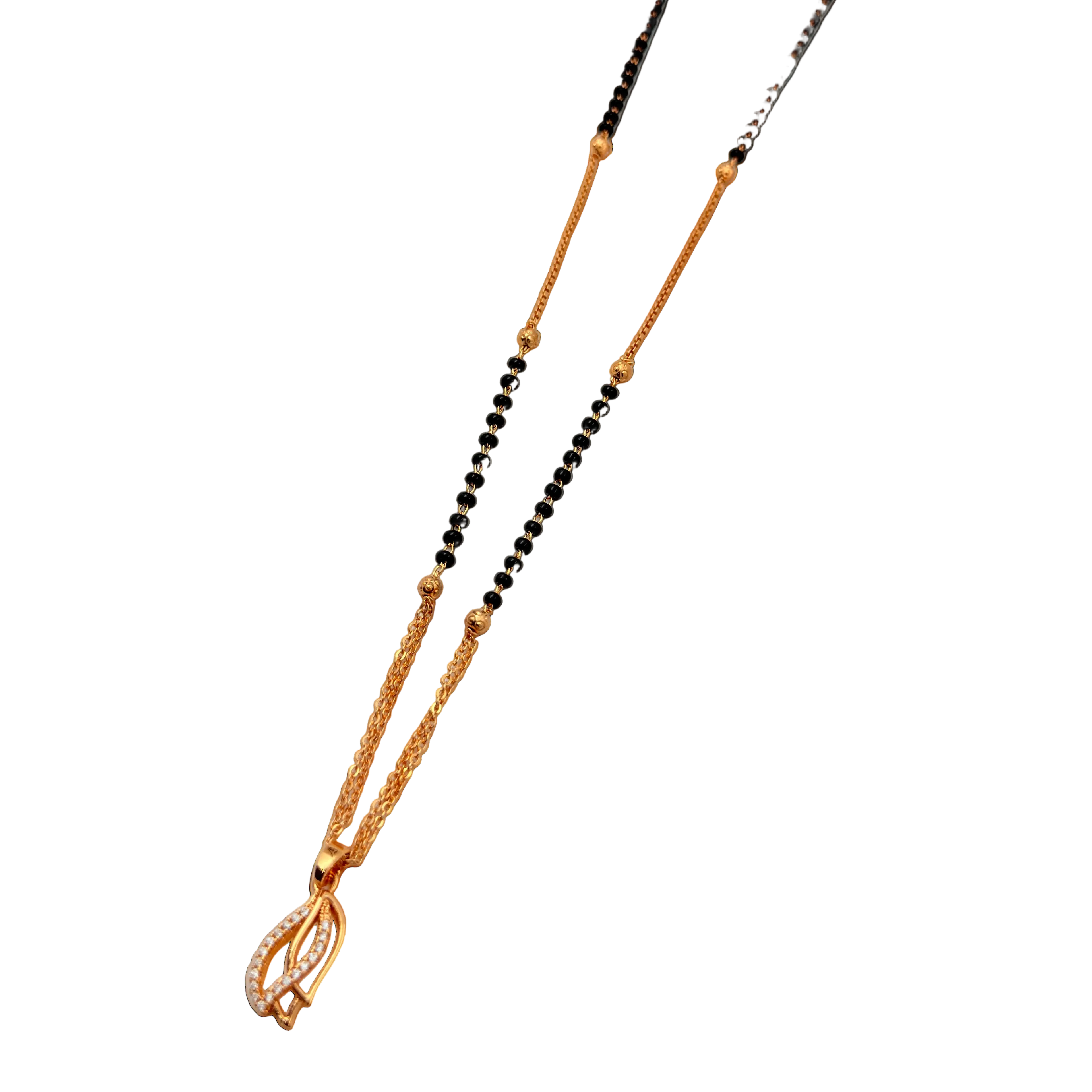 Radiant Leaf Mangalsutra Necklace