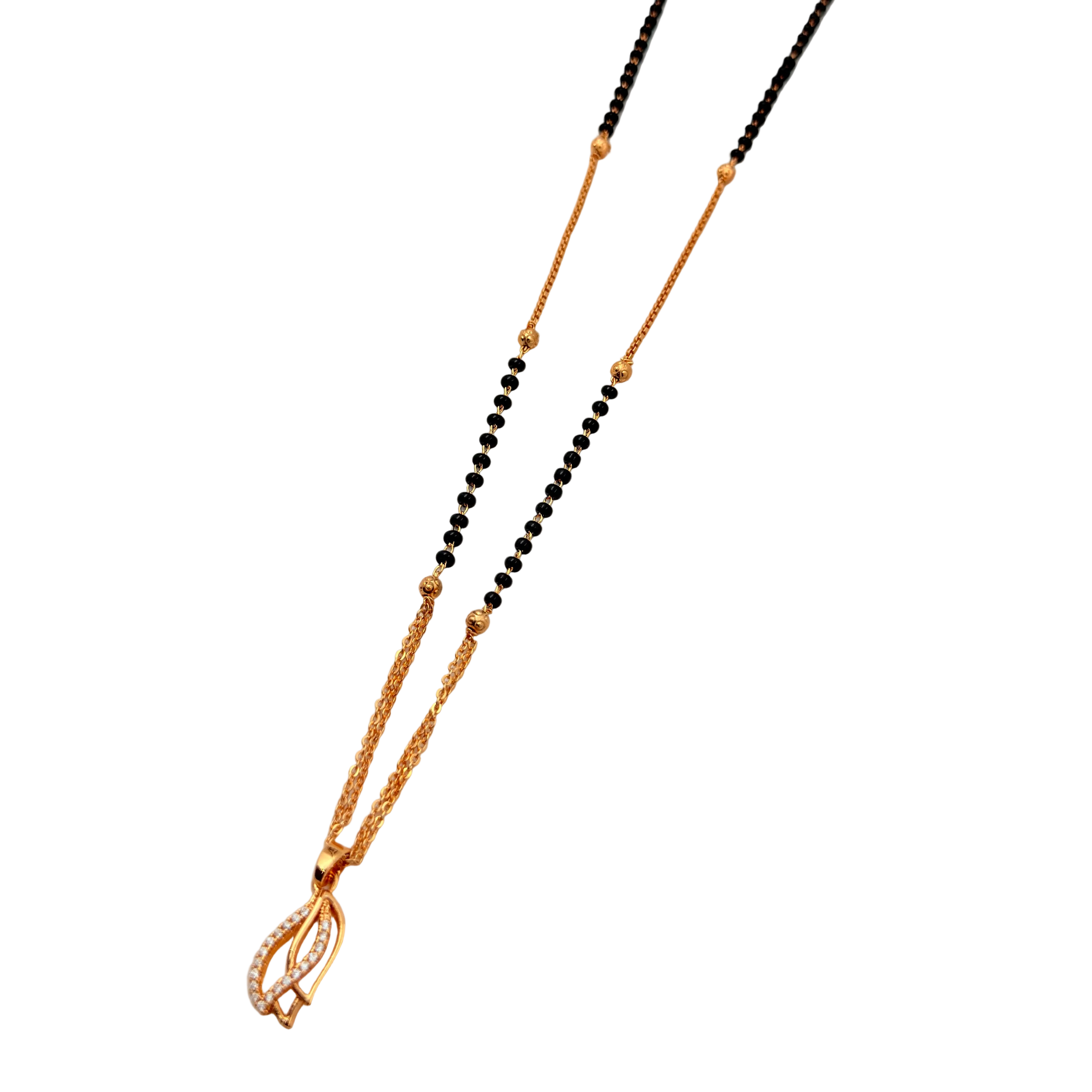 Radiant Leaf Mangalsutra Necklace