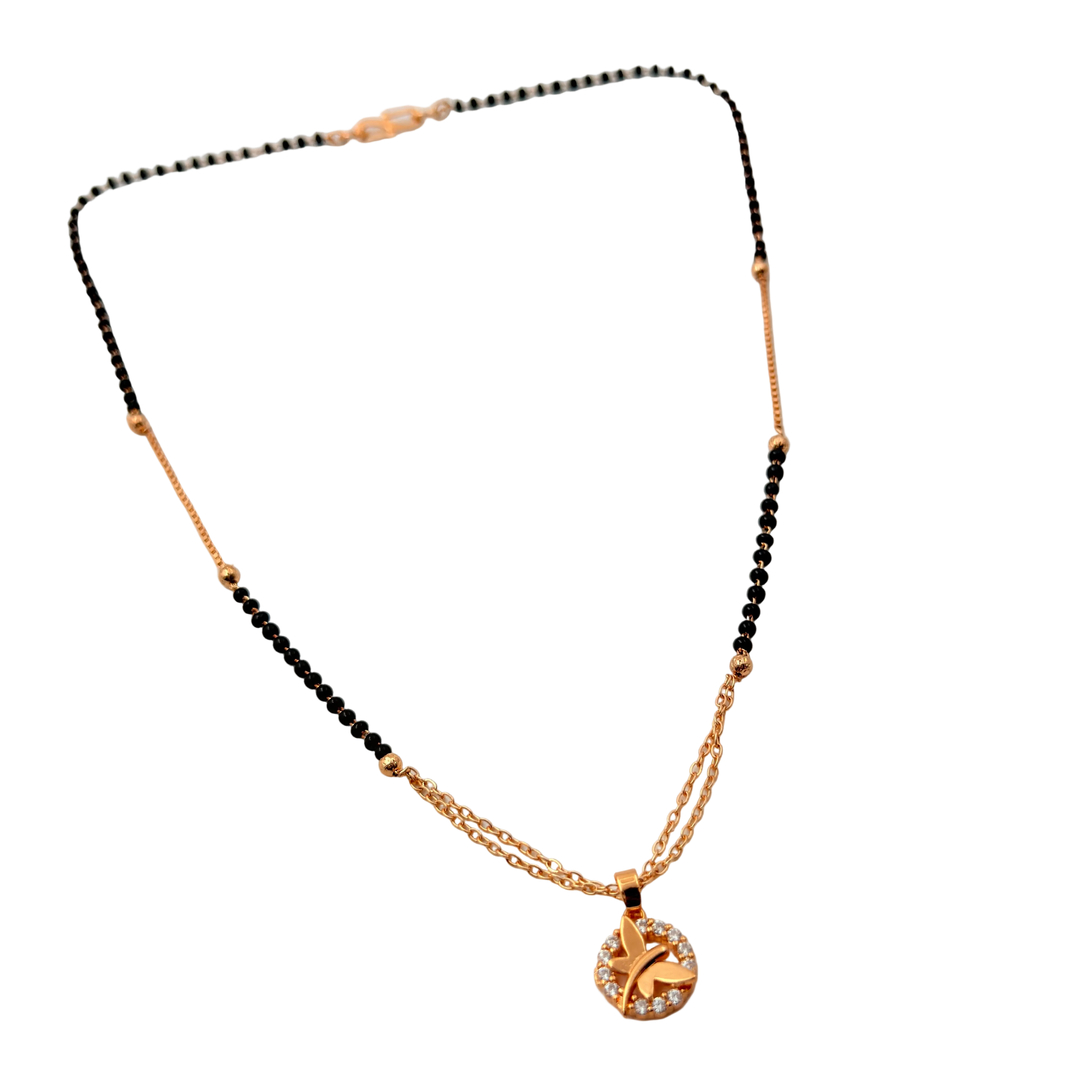 Delicate Butterfly Mangalsutra Necklace