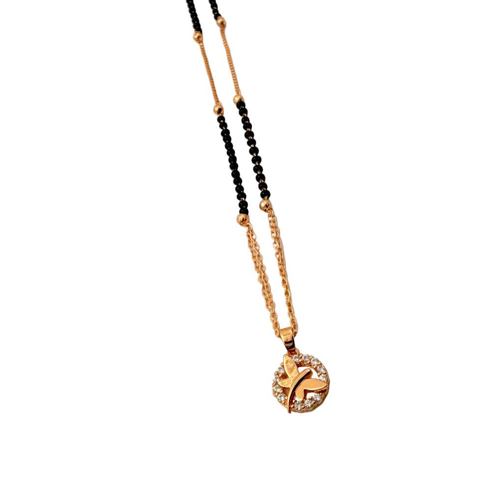 Delicate Butterfly Mangalsutra Necklace